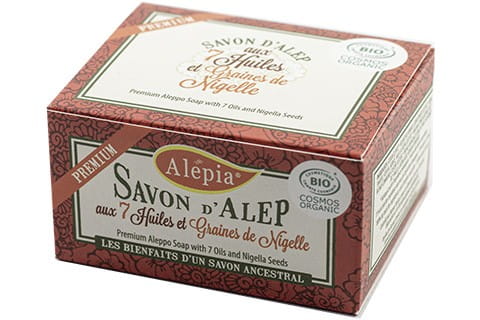 Mydło Aleppo  Premium z 7 olejami z dodatkiem ziaren nigella 125 gr