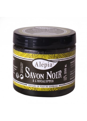 Czarne mydło peelingujące (savon  noir) z olejkiem eukaliptusowym 200gr