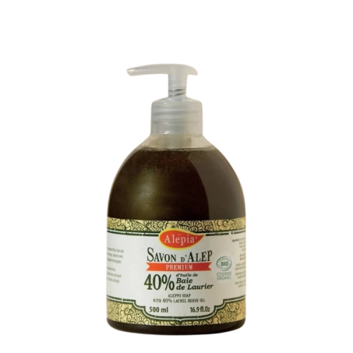 Mydło Aleppo Premium w płynie z olejem laurowym 40% BIO 500ml